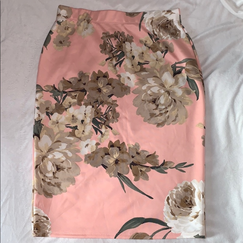 Floral Pencil Skirt